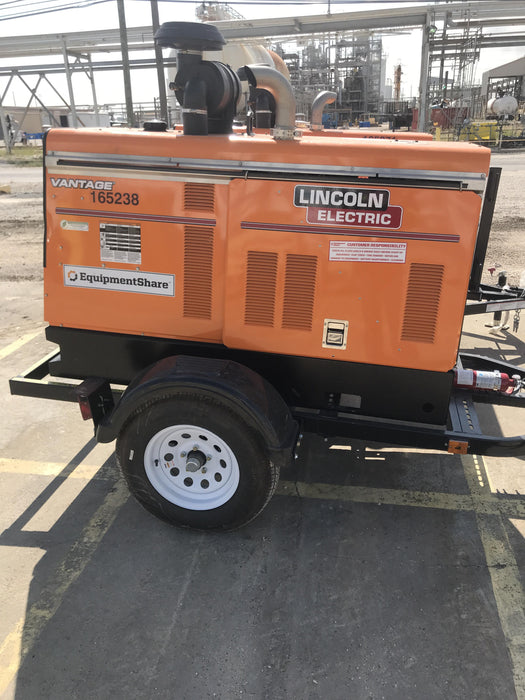 2021 Lincoln Electric Vantage 549X Ready Pak 3, ORANGE (includes trailer, cable rack, fender light kit)
