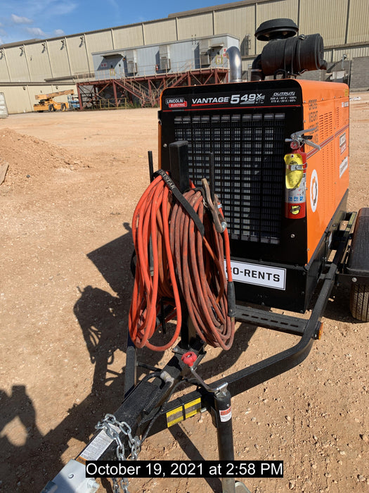 2021 Lincoln Electric Vantage 549X Ready Pak 3, ORANGE (includes trailer, cable rack, fender light kit)