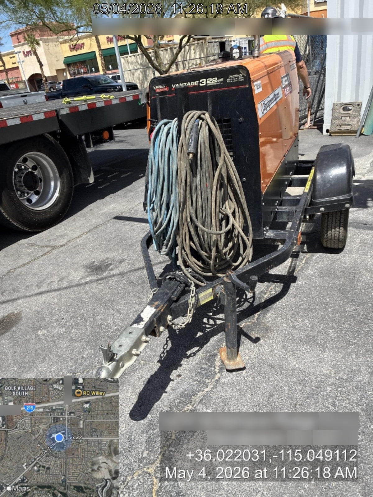 2021 Lincoln Electric Vantage 322 Vantage 322 Ready Pak 3 w/ Decals, ORANGE (includes trailer, cable rack, fender light kit) NO Telematics