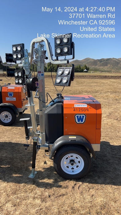 2024 Wanco WLTT-4MM4K Diesel, Deep Sea Controller, Shore Power Plug, Auto Start, (4) 350W LED Floodlights, 4kW Generator, 60 Gal Fuel Tank, 2" Ball, T3