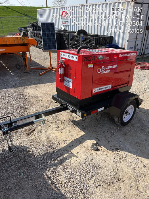 2022 Shindaiwa DGW400MDL Kubota D902 Engine, 23 HP, Dual Op Welder, Wire, Arc, Droop Stick, Tig, and CC Stick Functionality, Simulphase, 3 Phase and 1 Phase Gen Output, Single Axle NB Trlr, Slr Trckl Chrg 12V 12W, Fire Ext