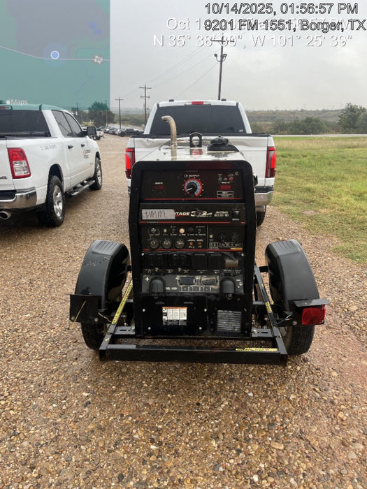 2019 Lincoln Electric Vantage 322 Welder Ready-Pak 3, Two wheel trailer, Fender and Light kit, Cable Rack