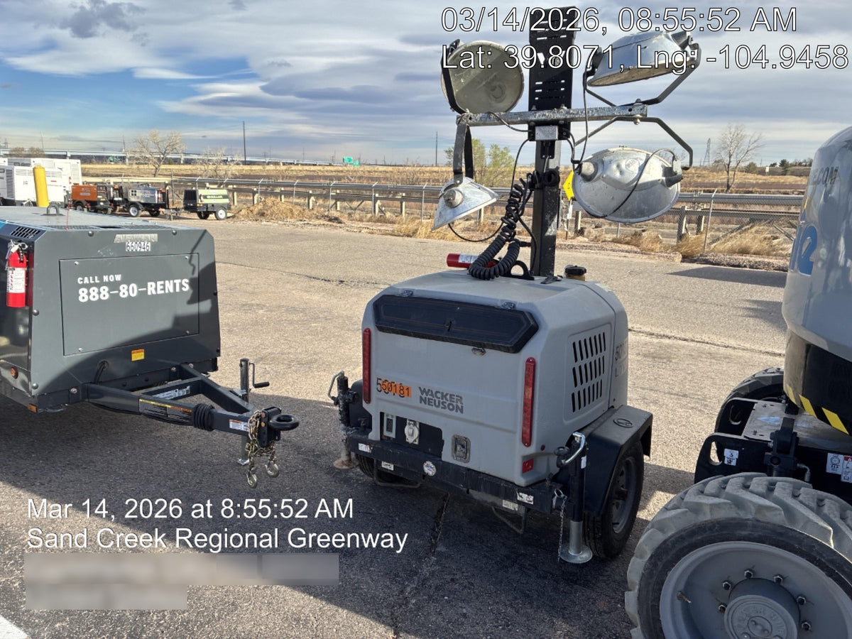 2019 Wacker Neuson LTV6L-MH Mobile Light Tower w/Fuel Level Sensor Installed