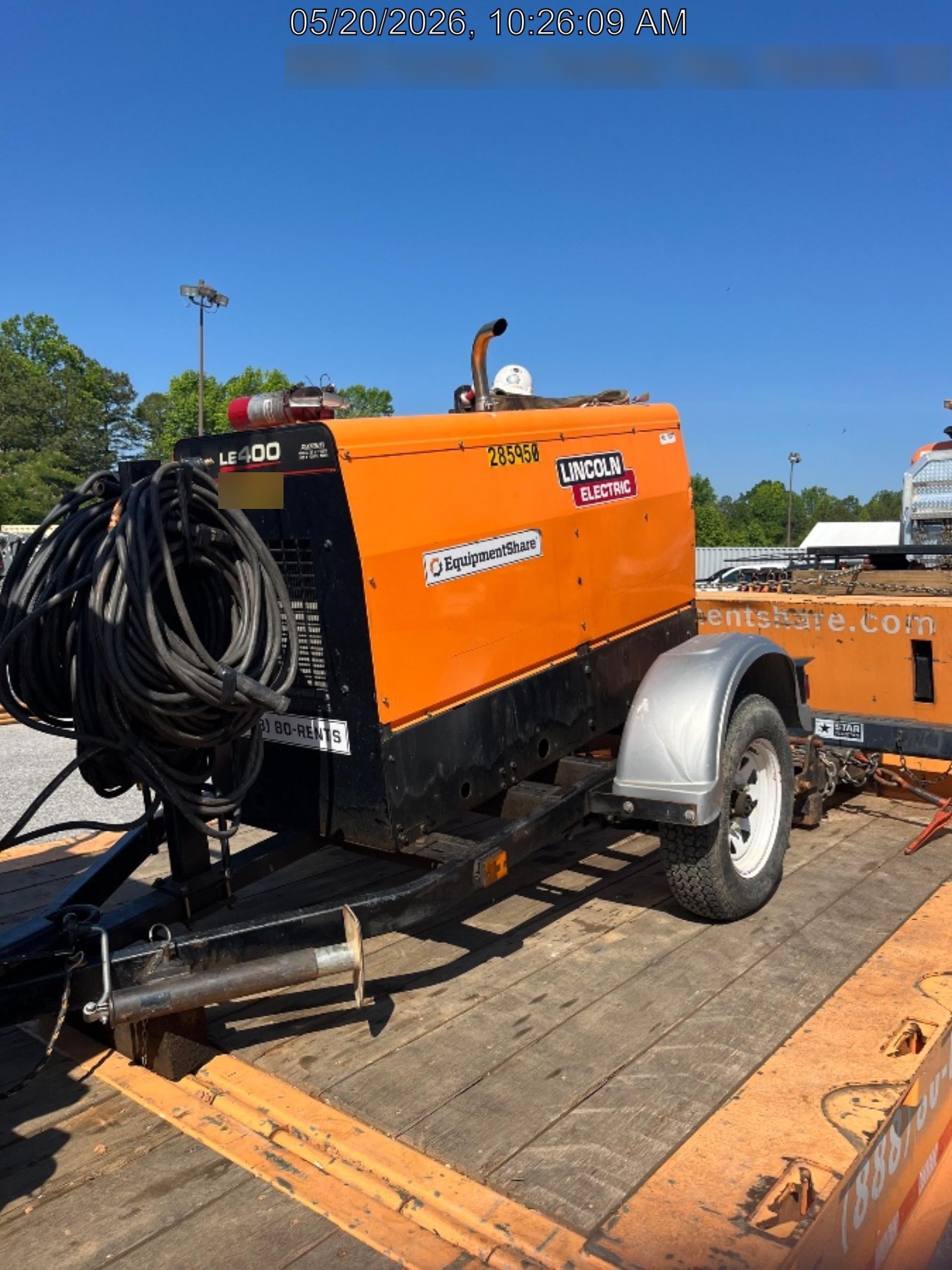 2022 Lincoln Electric LE400 Kubota V1505, Trlr, Cable Rack, Light Kit, ES Decals, T3