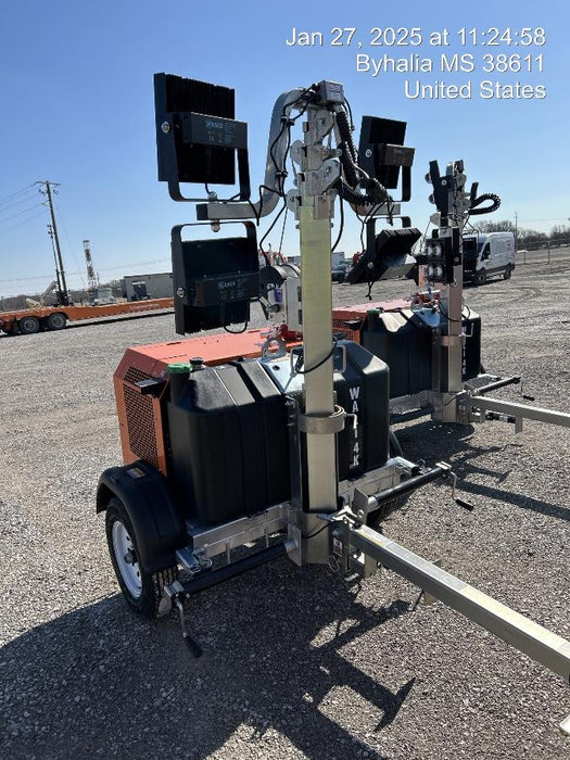 2025 Wanco WLTT-4MM4K Diesel, Mitsubishi L2E, 9.0HP @1800 rpm, Deep Sea Controller, Shore Power Plug, Auto Start, (4) 350W LED Floodlights, 4kW Generator, 60 Gal Fuel Tank, 2" Ball, T3