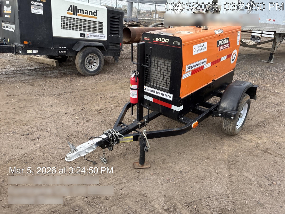 2022 Lincoln Electric LE400 Kubota V1505, Trlr, Cable Rack, Light Kit, ES Decals, T3