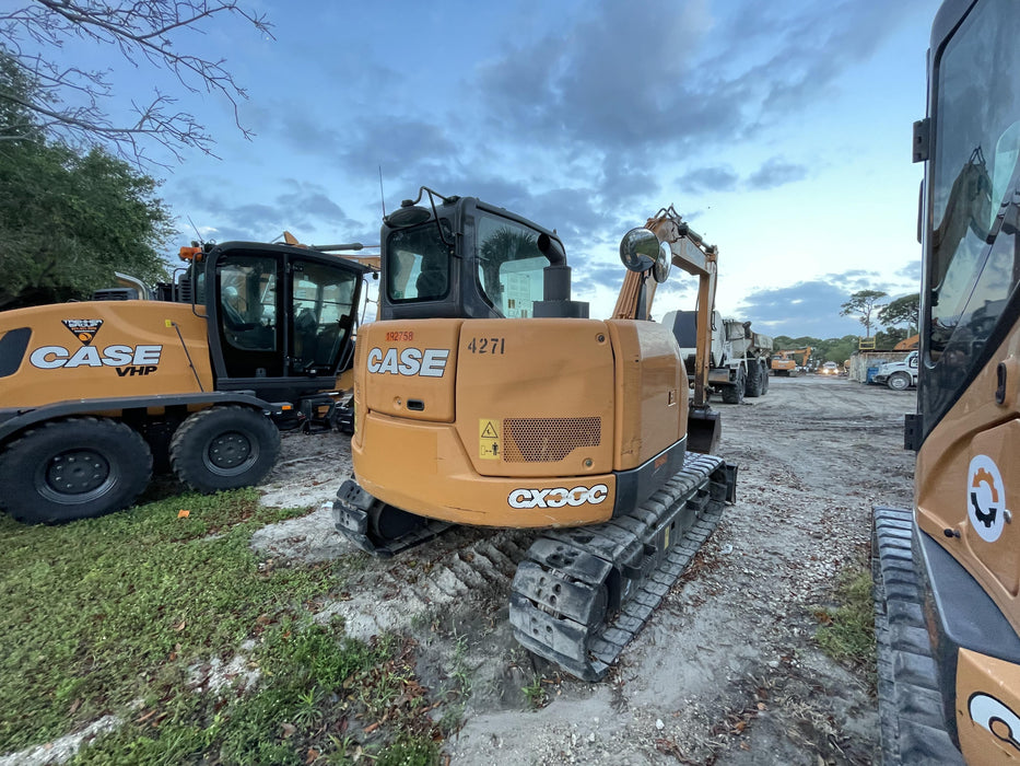 2018 Case CX80C CLOSED CAB, A/C, RUBBER TRACKS PADS, 7'-2" ARM