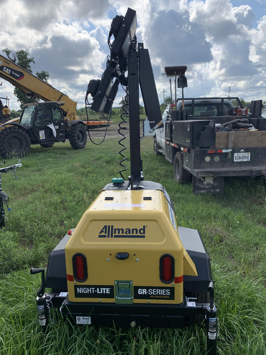 2022 Allmand NLV3GR (4) LED Light Fixture 350W, 23' Vertical Mast, 3kW Prime, Towable, Deep Sea L401, Leveling Jacks, Yanmar T4F 5.8hp