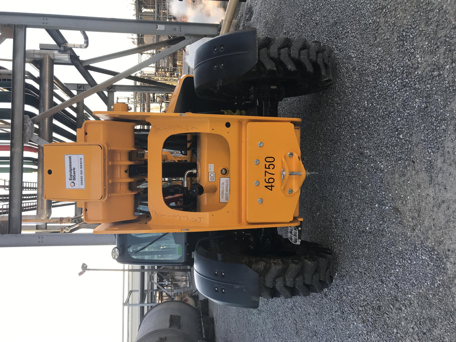 2019 JCB 509-42 Cab/Heat/Air, 74 HP, Solid Tires, STD Worklight, Beacon, Aux Hydraulics, Lifting Eye, Back up Alarm w/66" Carriage/60" Forks