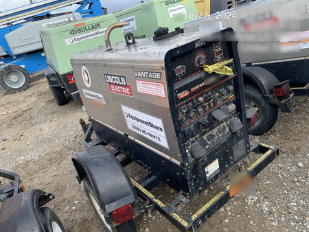 2019 Lincoln Electric Vantage 322 Welder Ready-Pak 3, Two wheel trailer, Fender and Light kit, Cable Rack