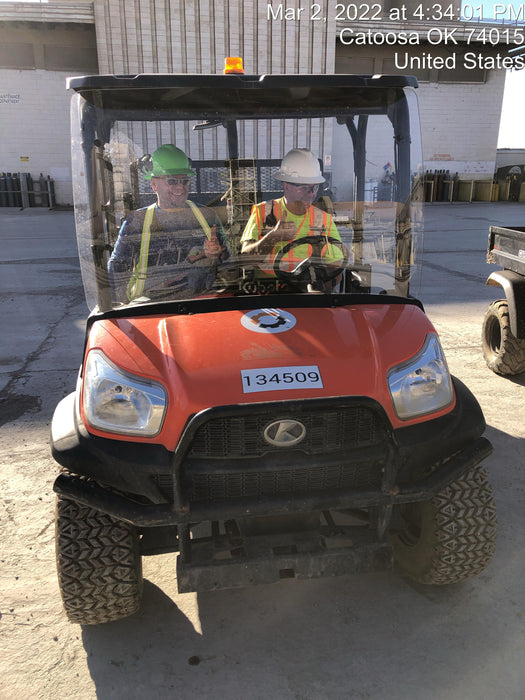 2021 Kubota RTV-X1140W-H Plastic Canopy, Windshield Acrylic Clear, LED Strobe Light, Wire Harness Kit, Back up Alarm