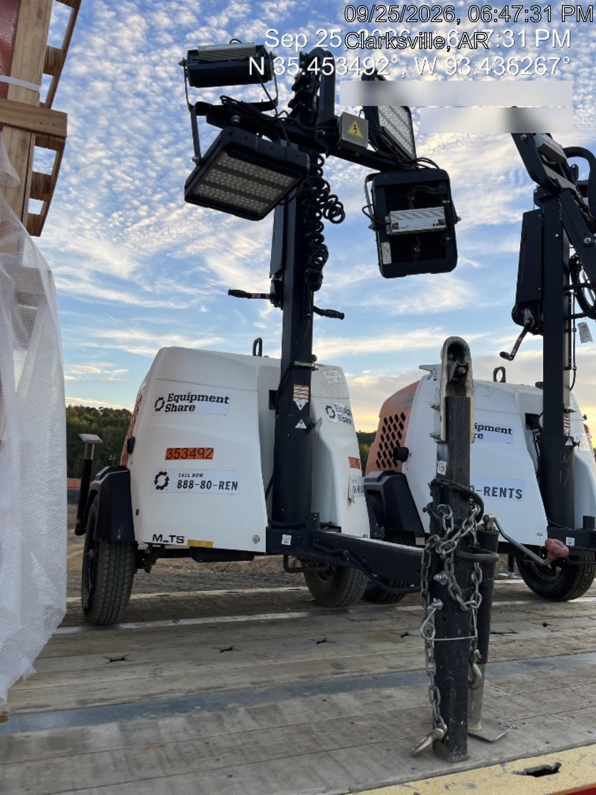 2023 Generac MLT2 Diesel, Flex Switch 120V Input, Powerzone Controller, (4) 320W LED Lights, 4kW Generator, 39.9 Gal Fuel Tank, 2" Ball, T3