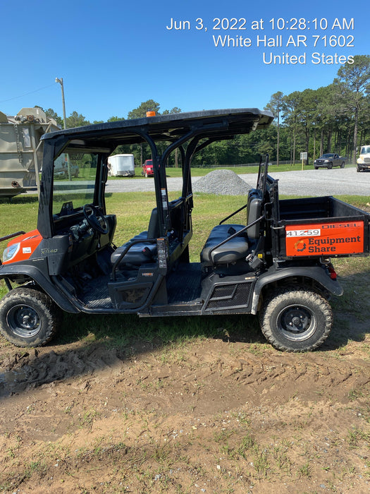 Kubota RTV-X1140W-H 4wd Utility Cart, LED Strobe, Windshield Tempered Glass, Plastic Canopy, Wire Harness Kit, Backup Alarm