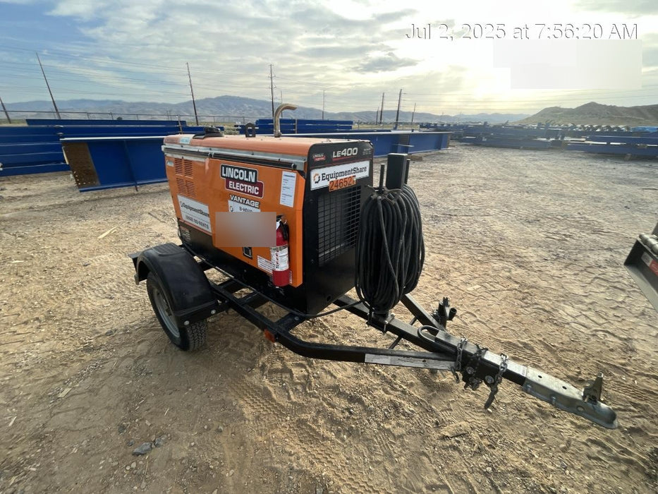 2022 Lincoln Electric LE400 Kubota V1505, Trlr, Cable Rack, Light Kit, ES Decals, T3