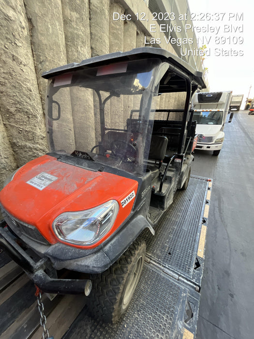 2022 Kubota RTV-X1140W-H Plastic Canopy, Windshield Acrylic Clear, LED Strobe Light, Wire Harness Kit, Back up Alarm