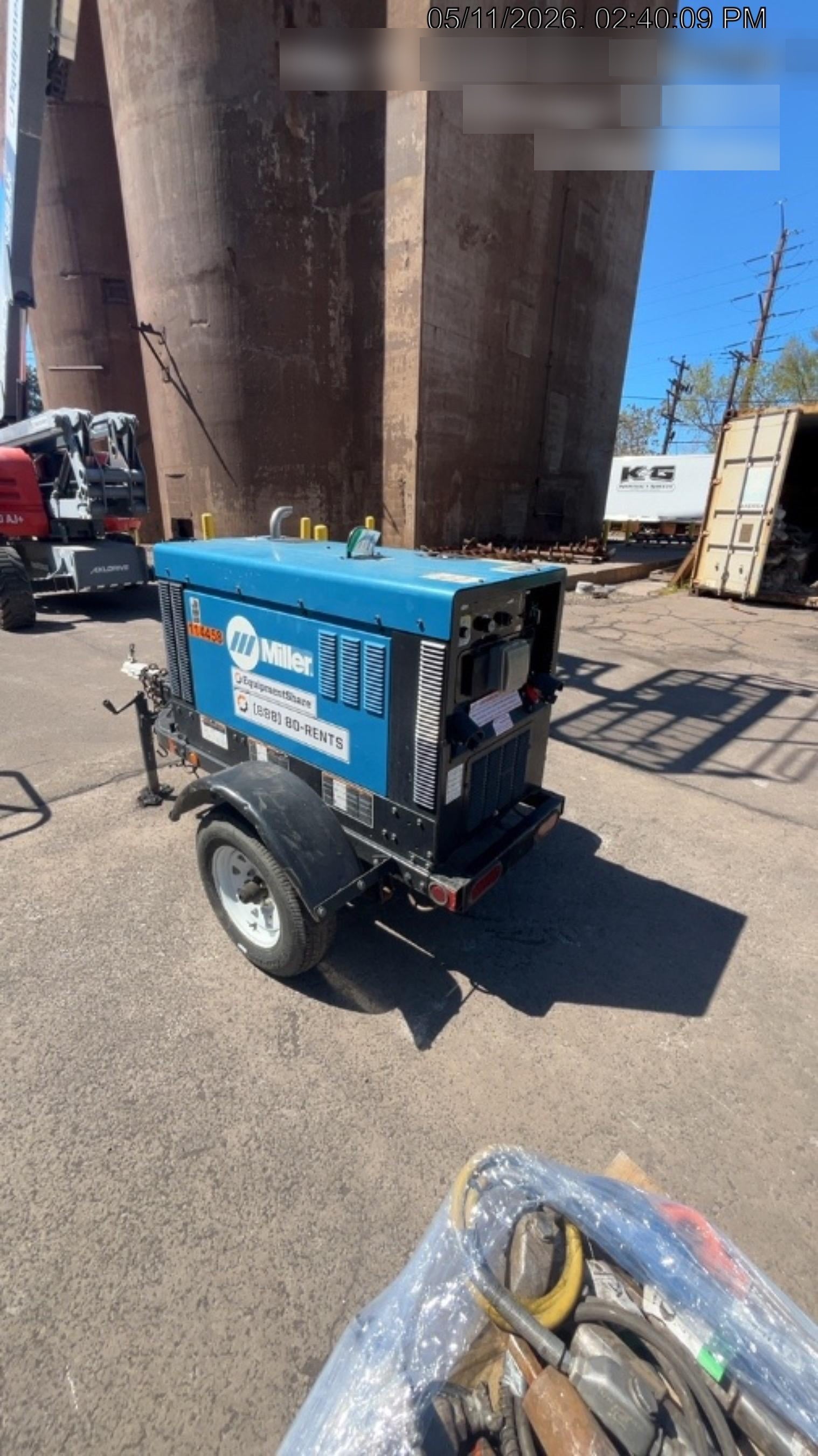 2020 Miller Electric BIG BLUE 400 Trailer Mounted Welder