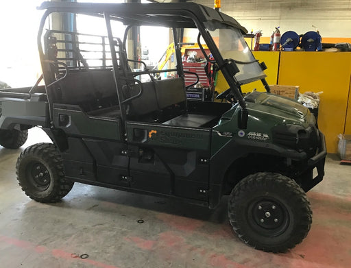 2019 Kawasaki Mule PRO-DXT Standard Options, Backup Alarm, Beacon, Plastic Hard Top, Poly Windshield, Horn Kit