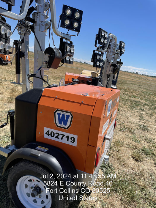 2024 Wanco WLTT-4MM4K Diesel, Deep Sea Controller, Shore Power Plug, Auto Start, (4) 350W LED Floodlights, 4kW Generator, 60 Gal Fuel Tank, 2" Ball, T3