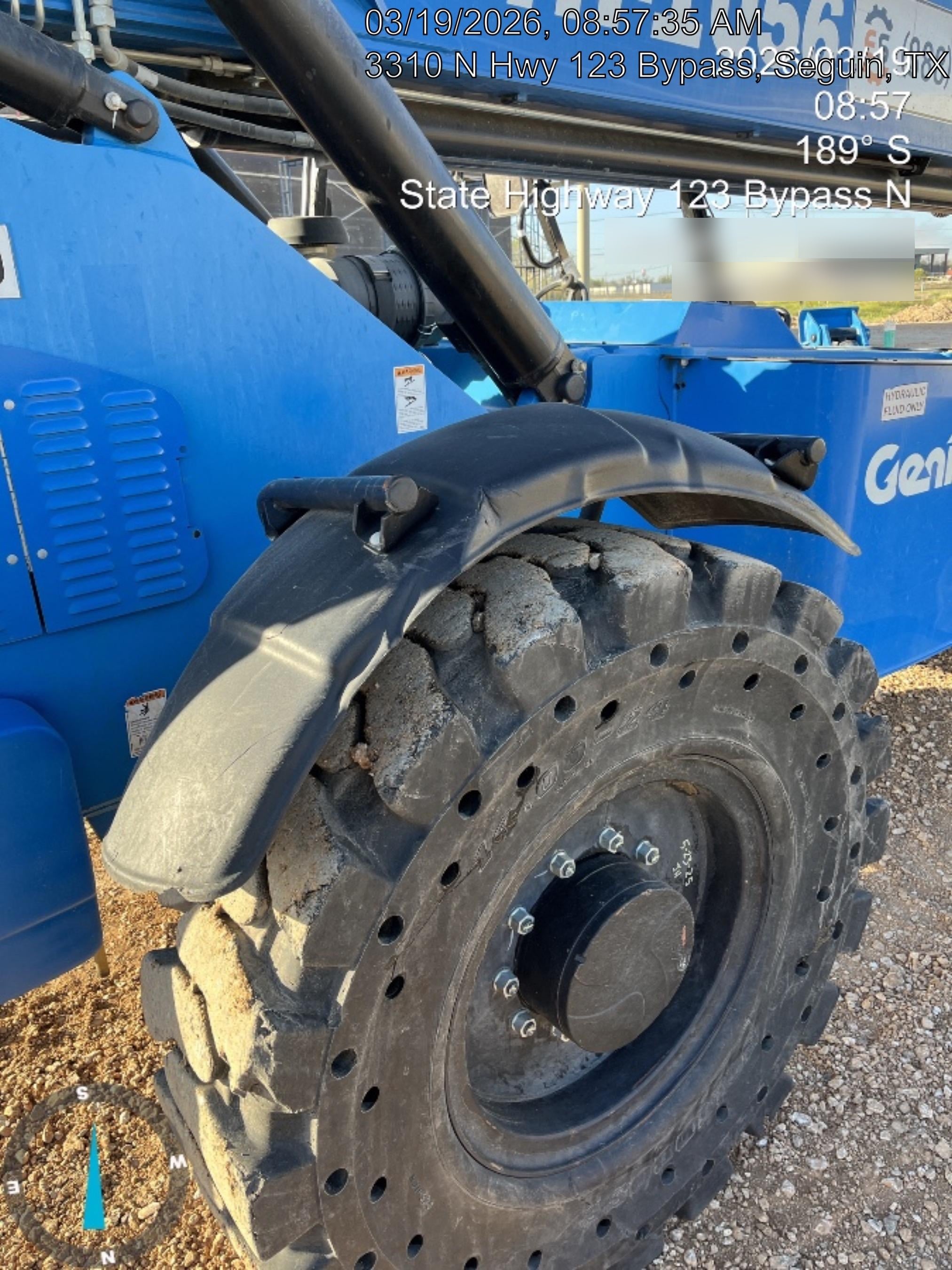 2019 Genie GTH-1056 Canopy, Solid RT Tires, LED Work Lights, Beacon 60" QA Carriage, 60" Forks