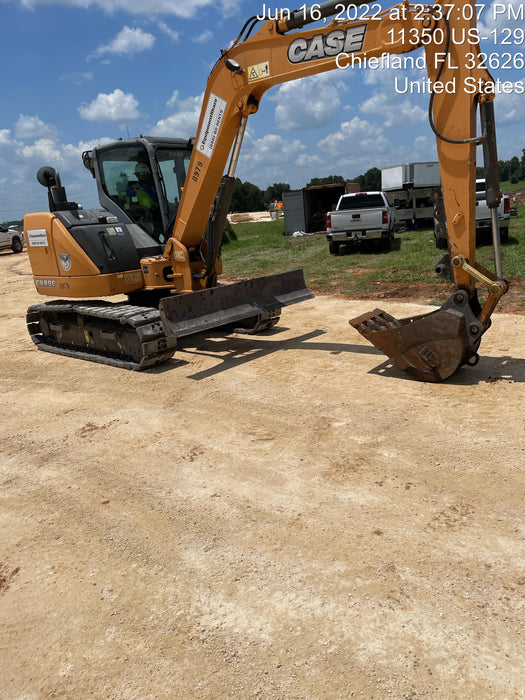 2015 Case CX80C CLOSED CAB, A/C, RUBBER TRACKS PADS, 7'-2" ARM