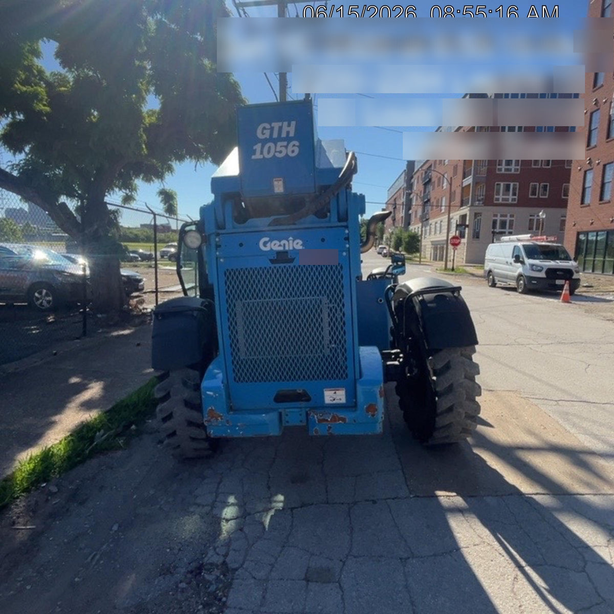 2019 Genie GTH-1056 Cab/Heat/AC, Solid RT Tires, LED Work Lights, Beacon 60" QA Carriage, 60" Forks