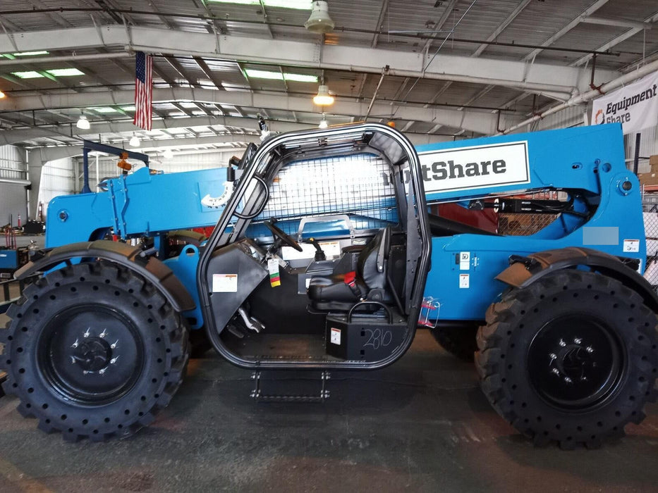 2019 Genie GTH-636 Canopy, Solid RT Tires, LED Work Lights, Beacon 60" QA Carriage, 48" Forks