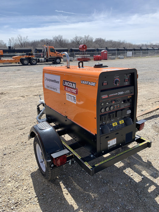 2021 Lincoln Electric Vantage 322 Vantage 322 Ready Pak 3 w/ Decals, ORANGE (includes trailer, cable rack, fender light kit) NO Telematics
