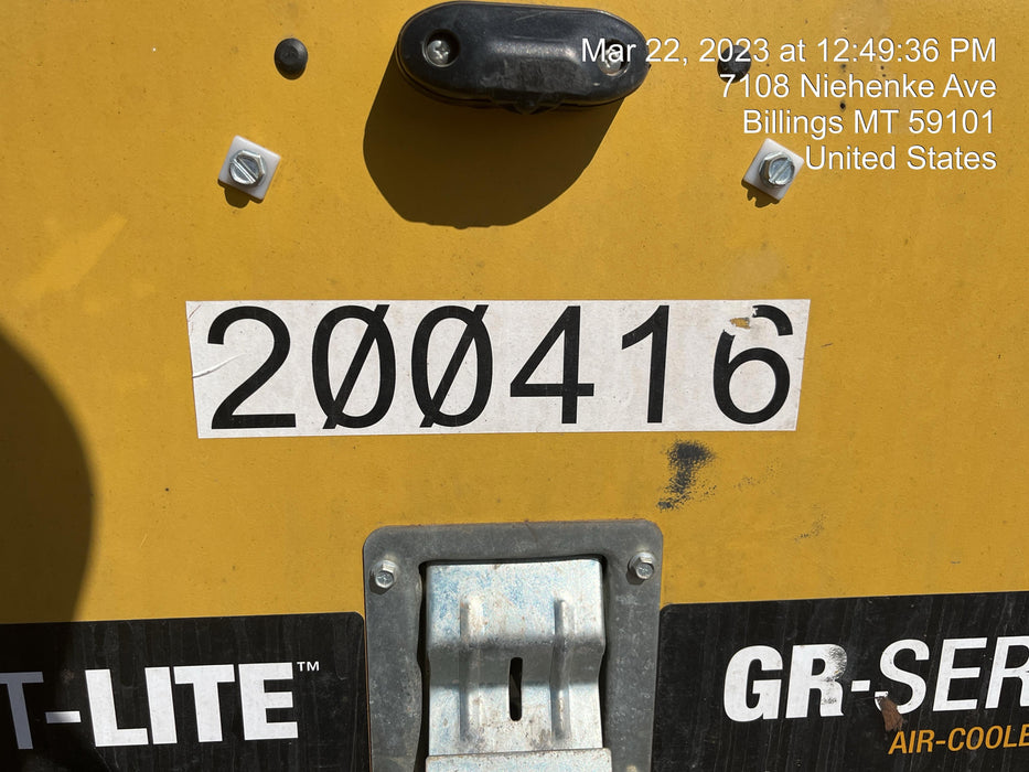 2022 Allmand NLV3GR (4) LED Light Fixture 350W, 23' Vertical Mast, 3kW Prime, Towable, Deep Sea L401, Leveling Jacks, Yanmar T4F 5.8hp