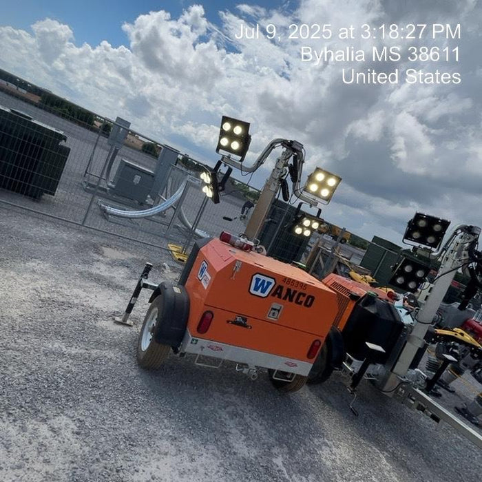 2025 Wanco WLTT-4MM4K Diesel, Mitsubishi L2E, 9.0HP @1800 rpm, Deep Sea Controller, Shore Power Plug, Auto Start, (4) 350W LED Floodlights, 4kW Generator, 60 Gal Fuel Tank, 2" Ball, T3