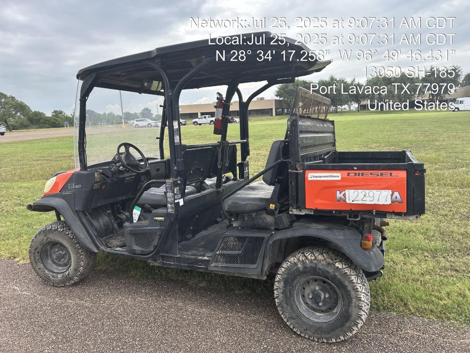 2020 Kubota RTV-X1140W-H Canopy, Diesel, 2 Seater, HDWS Tires, Windshield, Back up Alarm, Amber Strobe Light, Cargo Box
