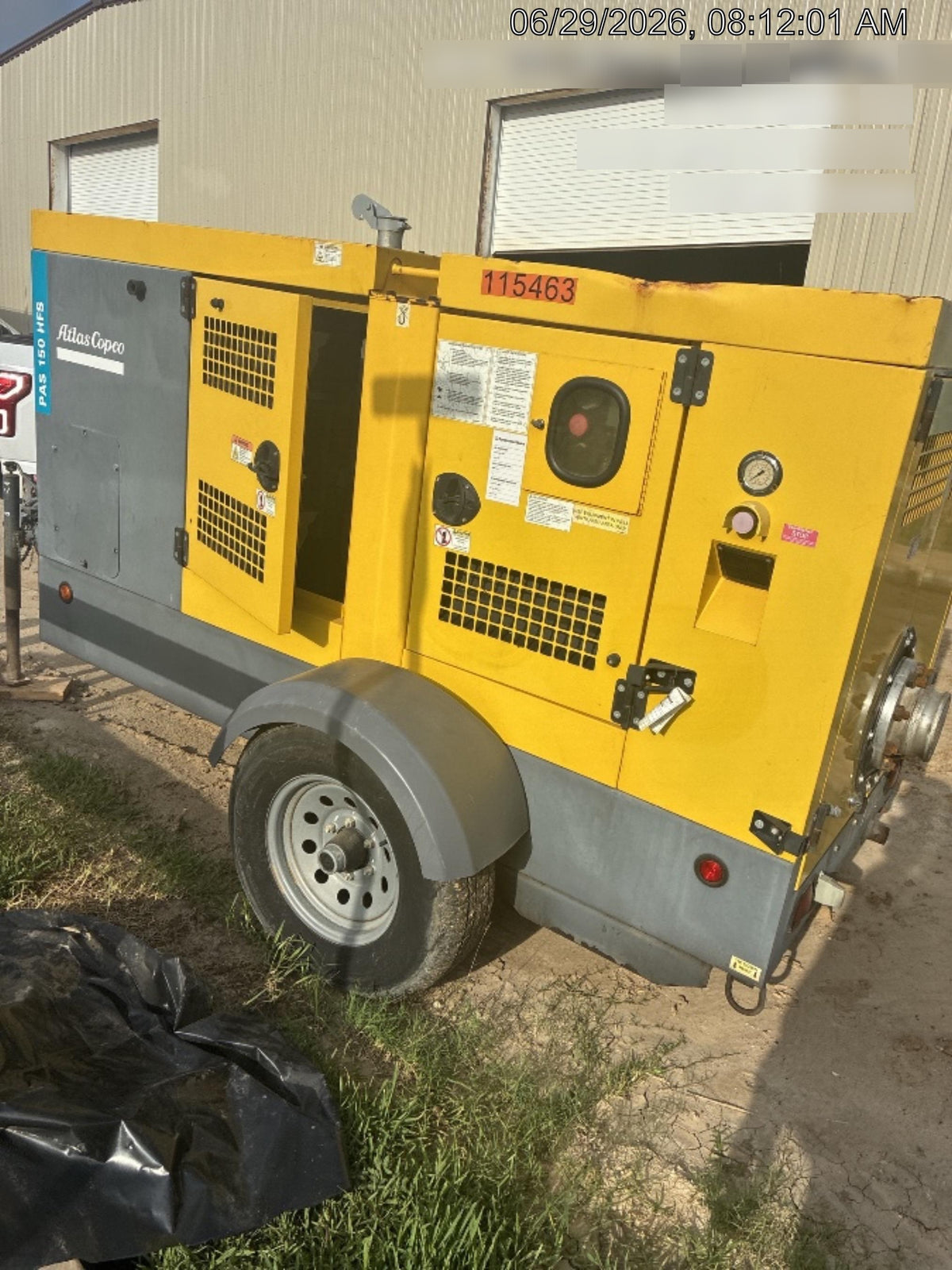 2020 ATLAS COPCO PAS 150 HF CS Enclosed
