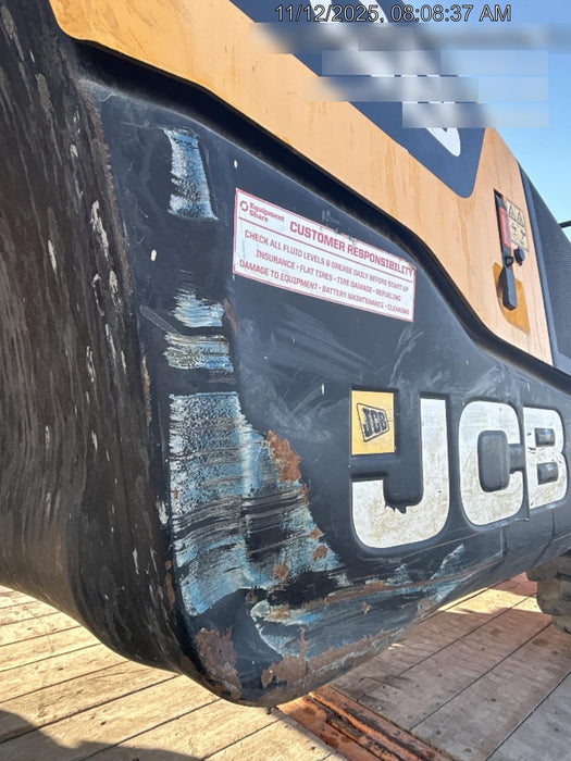 2019 JCB 510-56 74 HP w/CAB/HVAC, Beacon, Worklights, Aux Hydraulics, Solid Tires 72" Carriage/60" Forks