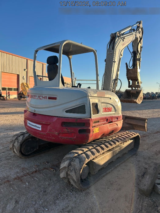 2019 Takeuchi TB260 Takeuchi TB260 Canopy w/Rubber Tracks, Auxiliary Hydraulics, Standard Blade, Manual QC