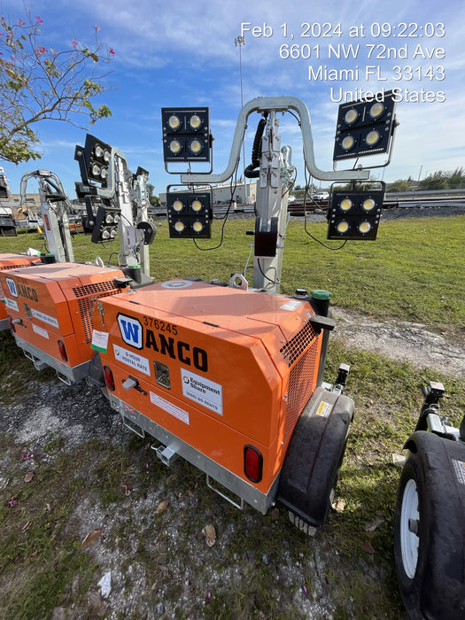 2023 Wanco WLTT-4MM4K Diesel, Deep Sea Controller, Shore Power Plug, Auto Start, (4) 350W LED Floodlights, 4kW Generator, 60 Gal Fuel Tank, 2" Ball, T3