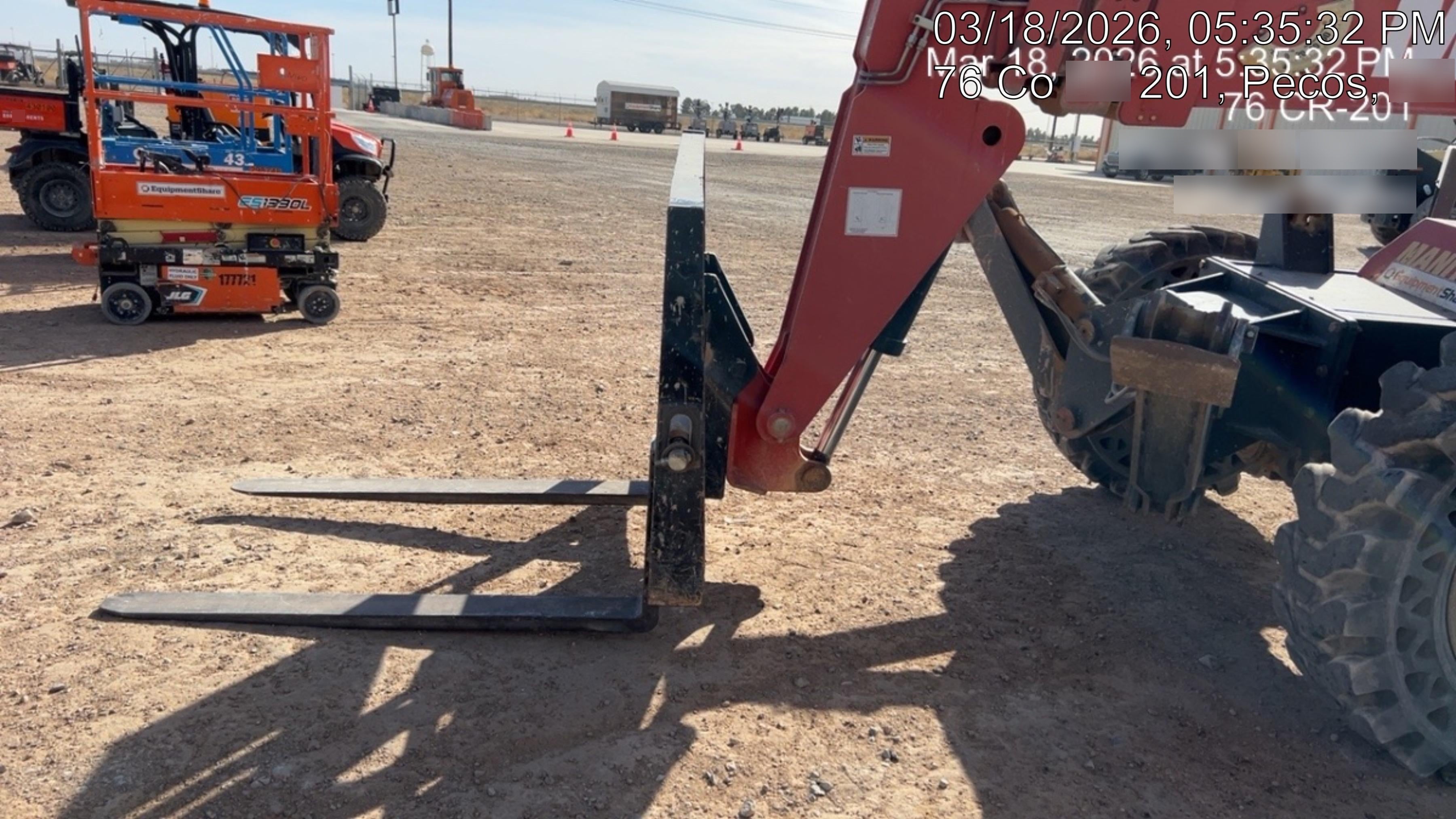 2018 Manitou MTA10055 Manitou MTA 10055 w/Open ROPS, Work Lights/Strobe, Aux Hyd, Solid Tires, Lift Hook, 66" Carriage, 60" Forks