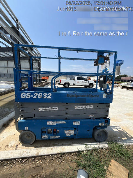 2019 Genie GS-2632 Folding rails with half height swing gate
