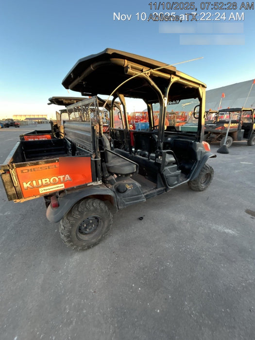 2019 Kubota RTV-X1140 4wd Utility Cart, LED Strobe, Windshield Tempered Glass, Plastic Canopy, Wire Harness Kit, Backup Alarm