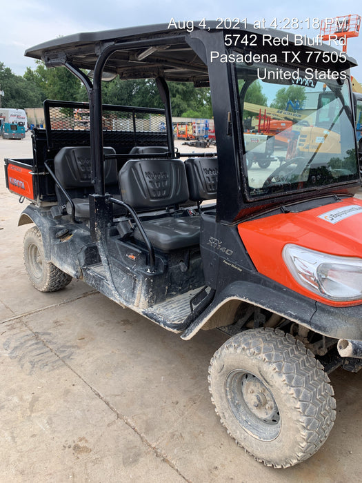 2019 Kubota RTV-X1140W-H 4wd Utility Cart, LED Strobe, Windshield Tempered Glass, Plastic Canopy, Wire Harness Kit, Backup Alarm
