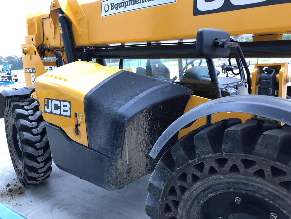 2020 JCB 512-56 Canopy, 74 HP, Solid Tires, STD Worklight, Beacon, Aux Hydraulics, Lifting Eye, Backup Alarm w/72" Carriage, 60" Forks