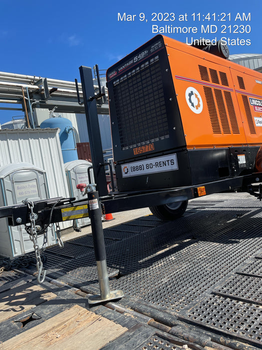 2021 Lincoln Electric Vantage 549X Ready Pak 3, ORANGE (includes trailer, cable rack, fender light kit)