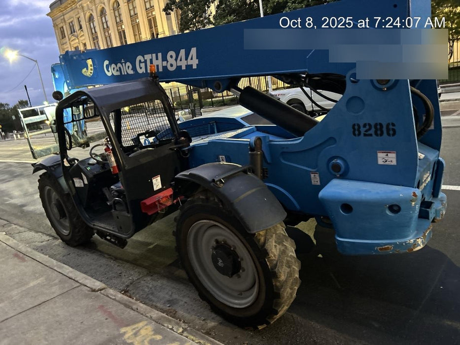 2018 Genie GTH-844 Genie GTH-844D w/Open ROPS, FF Tires, Work Light/Beacon, 60" Carriage and Forks