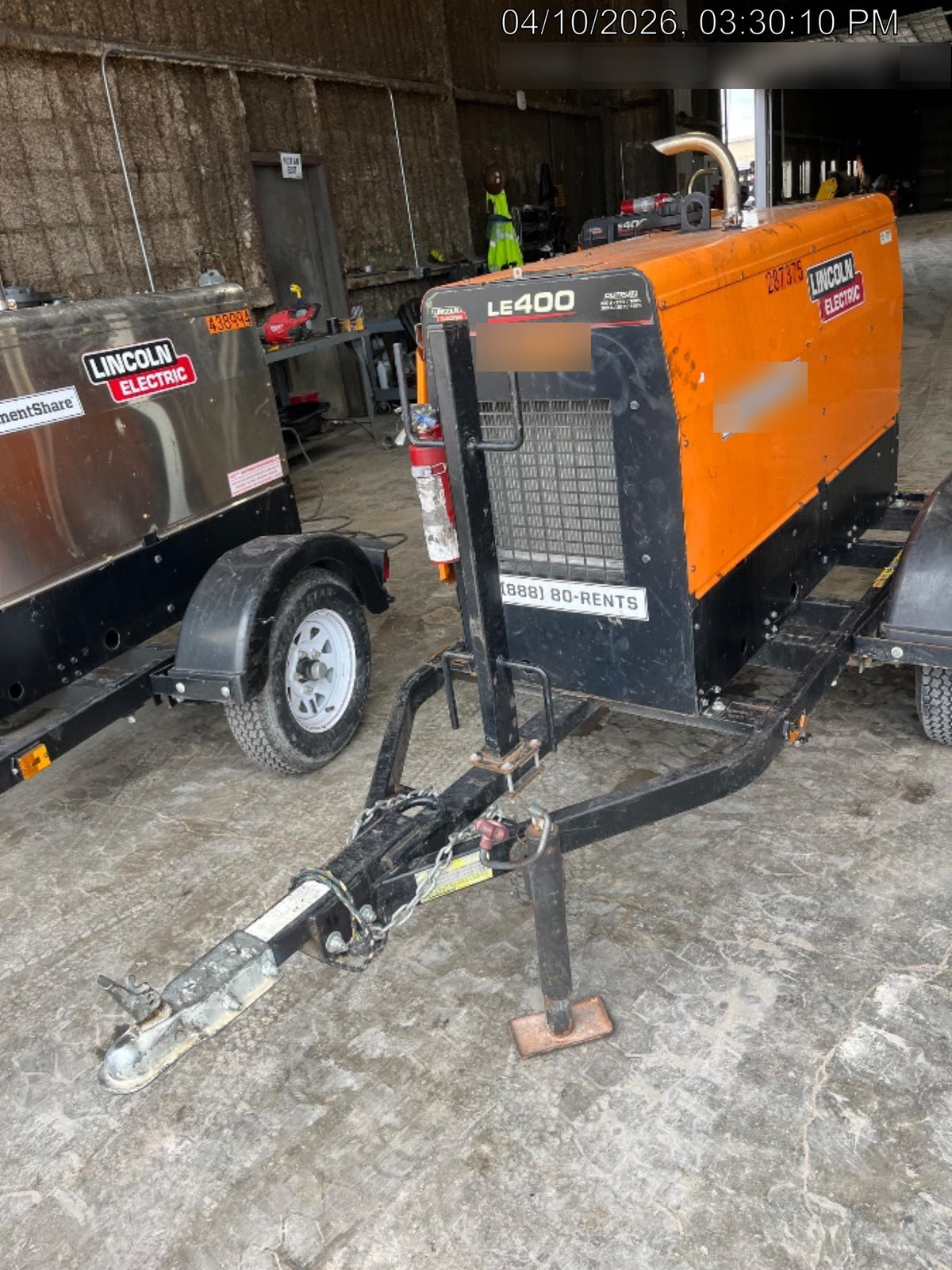 2022 Lincoln Electric LE400 Kubota V1505, Trlr, Cable Rack, Light Kit, ES Decals, T3