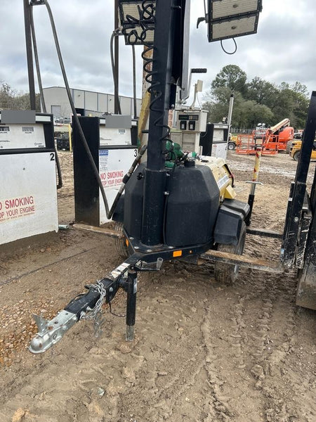 2022 Allmand NLV3GR (4) LED Light Fixture 350W, 23' Vertical Mast, 3kW Prime, Towable, Deep Sea L401, Leveling Jacks, Yanmar T4F 5.8hp