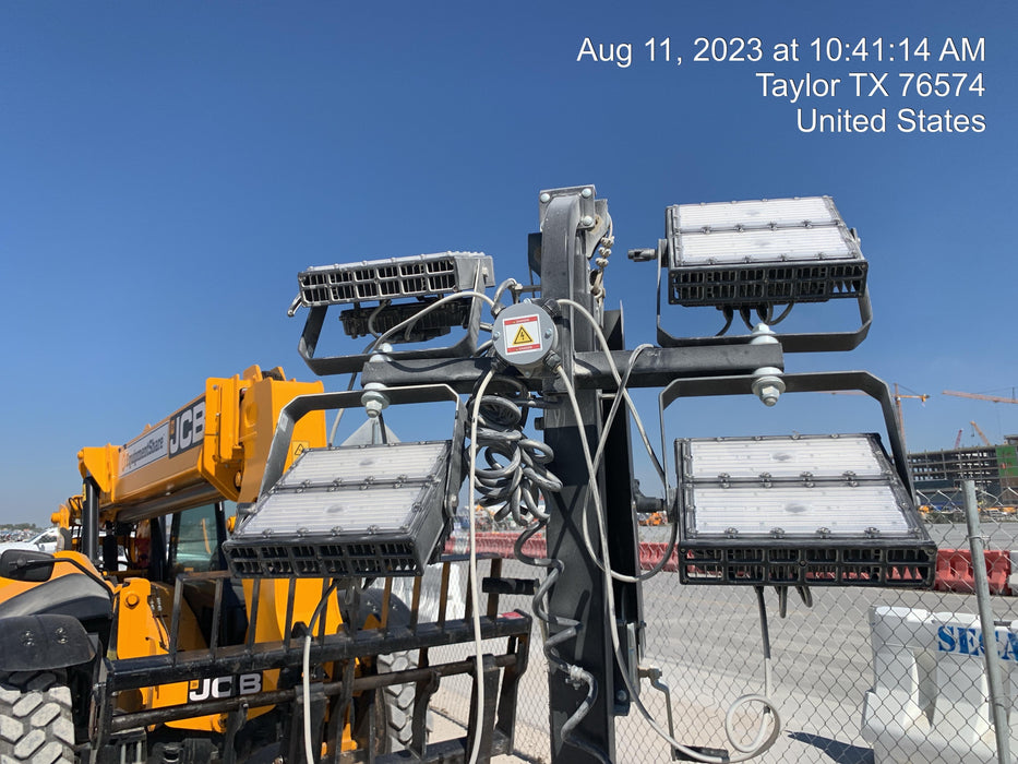 2022 Allmand NLV3GR (4) LED Light Fixture 350W, 23' Vertical Mast, 3kW Prime, Towable, ES Decals, T3