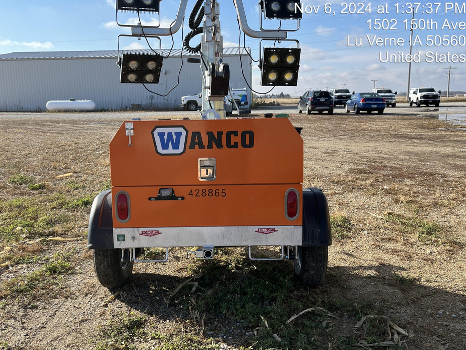 2024 Wanco WLTT-4MM4K Diesel, Deep Sea Controller, Shore Power Plug, Auto Start, (4) 350W LED Floodlights, 4kW Generator, 60 Gal Fuel Tank, 2" Ball, T3