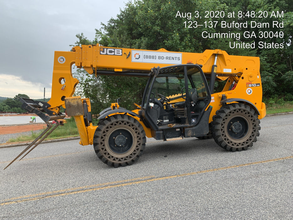 2020 JCB 510-56 Canopy, Solid Tires, Work Lights, Beacon, Aux Hydraulics, Back up Alarm, Lifting Eye, ES Decals