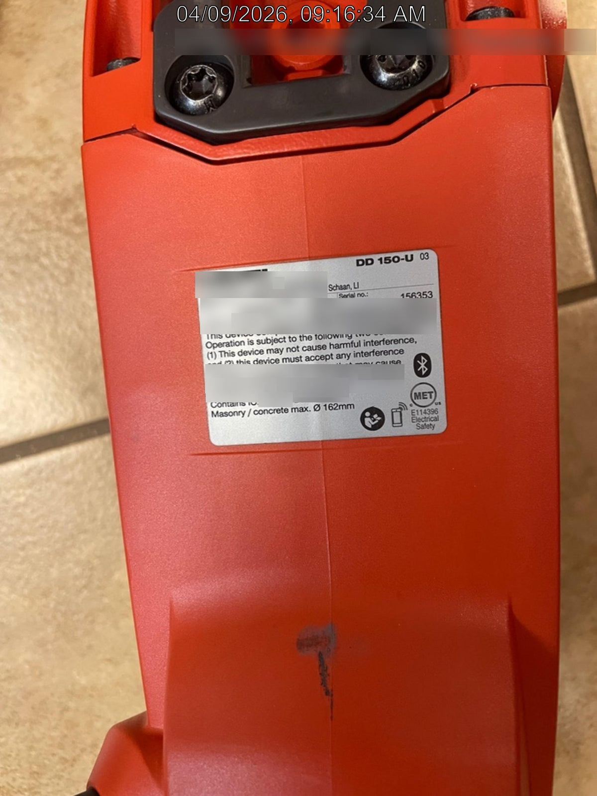2026 HILTI DD 150-U