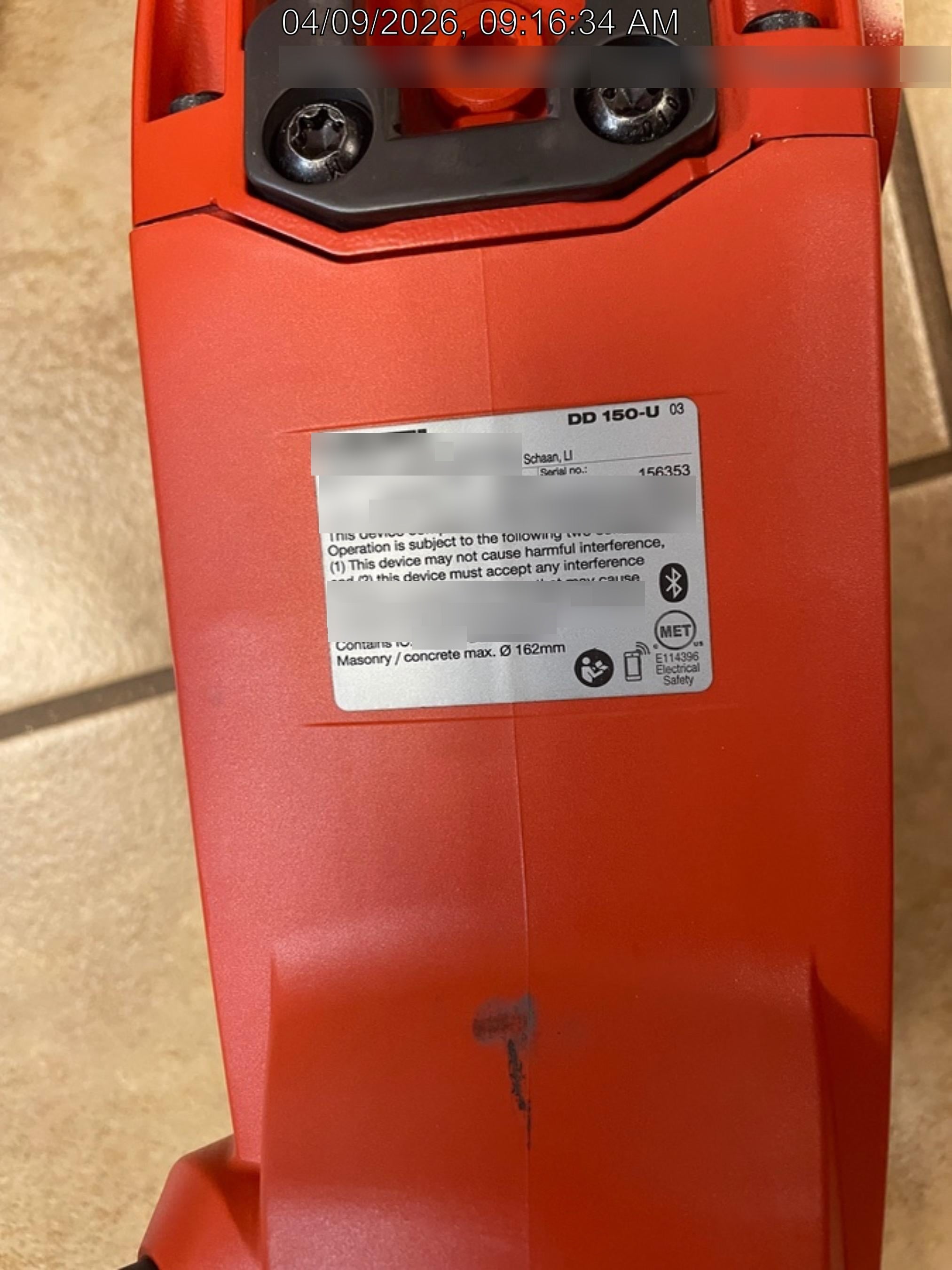 2026 HILTI DD 150-U