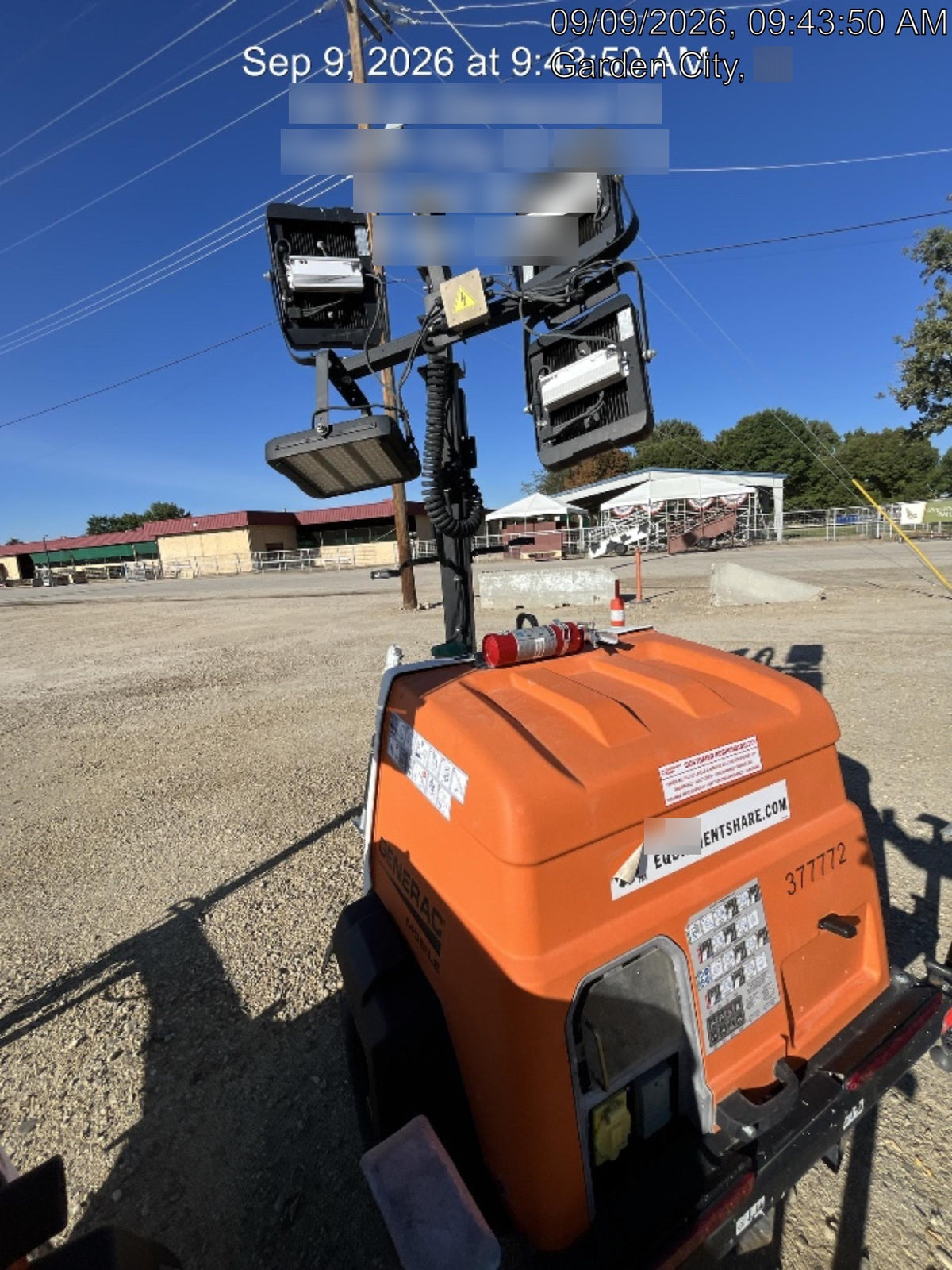 2023 Generac MLT2 Diesel, Flex Switch 120V Input, Powerzone Controller, 
(4) 320W LED Lights, 4kW Generator, 39.9 Gal Fuel Tank, 2" Ball, T3