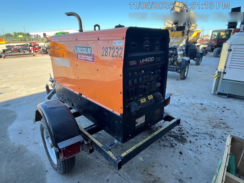 2022 Lincoln Electric LE400 Kubota V1505, Trlr, Cable Rack, Light Kit, ES Decals, T3